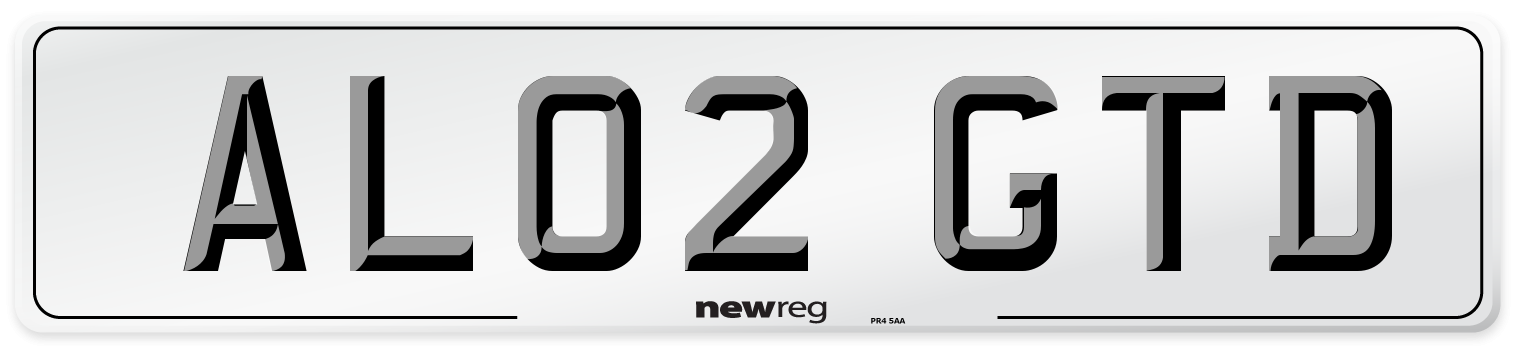 AL02 GTD Number Plate from New Reg